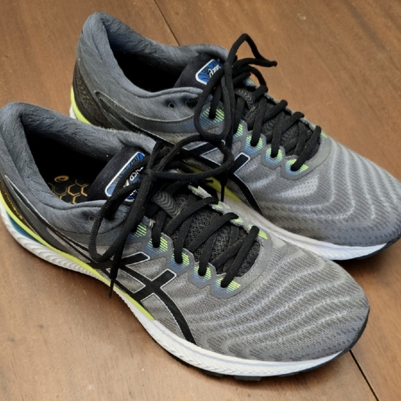 ASICS Shoes Men's 12 Gray Running Gel Nimbus - Picture 1 of 9